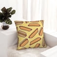 thumbnail image 6 of Pofeuu Hot Dogs Print Double-sided plush pillowcase Square Throw Pillow Covers Pillows Cover for Living Room Bedroom Sofa Couch Cushion Cover（No pillow core）-20"x20", 6 of 7