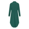 thumbnail image 6 of Fznquz Dresses for Women Plus Size Linen Long Maxi Shirt Dress Green Button Down Trendy Casual Dresses Women L, 6 of 8