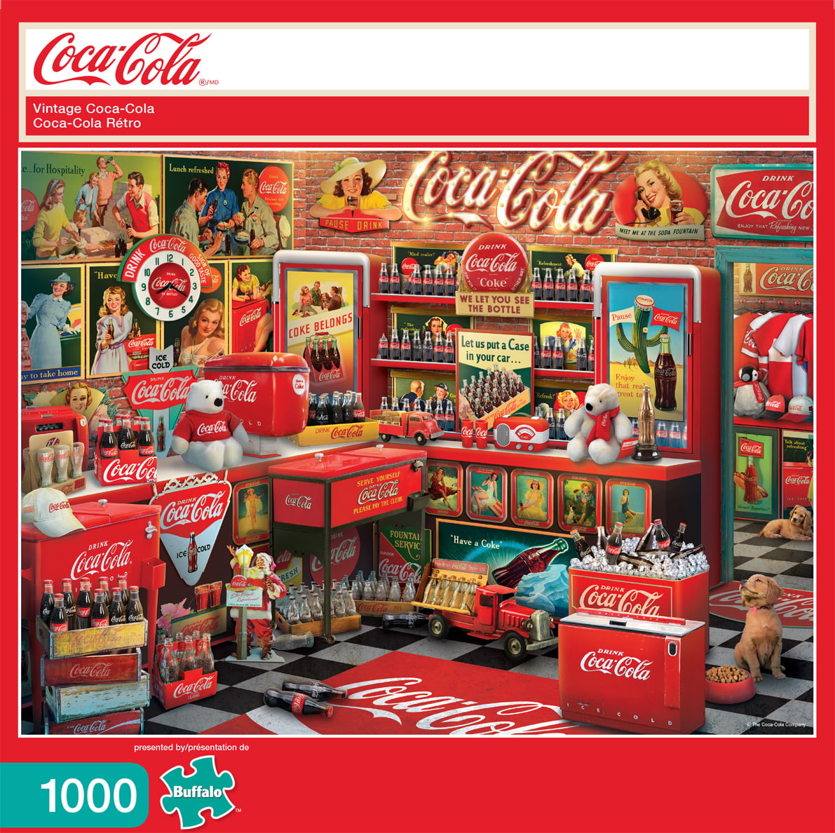 sólido Perplejo Año Nuevo Lunar Buffalo Games - Coca-Cola - Vintage Coca-Cola - 1000 Piece Jigsaw Puzzle -  Walmart.com