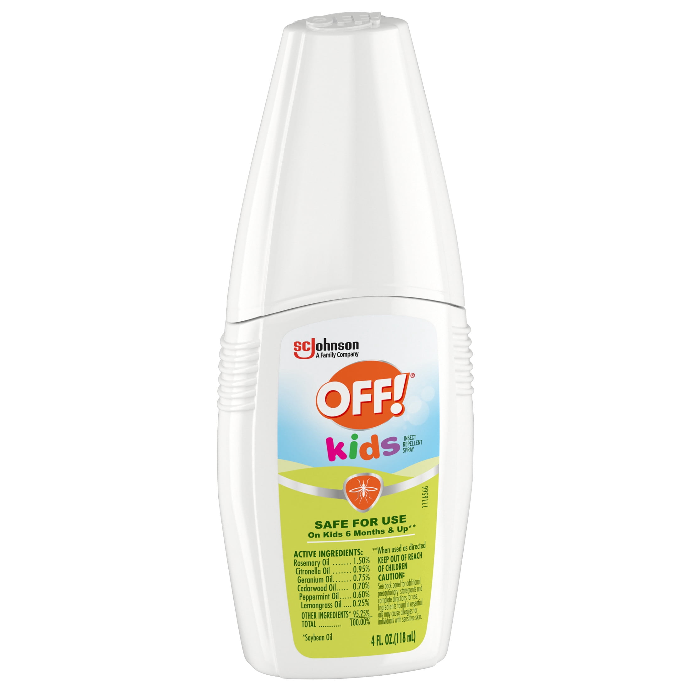 OFF! Kids Mosquito Repellent, Bug Spray with 100% Plant Based Oils for Babies, Toddlers & Kids, 4 fl oz