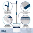 thumbnail image 3 of Valup Broom and Dustpan Combo Set - Durable Long Handled W/ Great Edge and Self Cleaning Bristles For Kitchen, Home, Office, Beauty or Barber Shop, 3 of 8