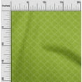 thumbnail image 1 of oneOone Polyester Lycra Green Fabric Geometric Bandhani Sewing Material Print Fabric By The Yard 56 Inch Wide, 1 of 4