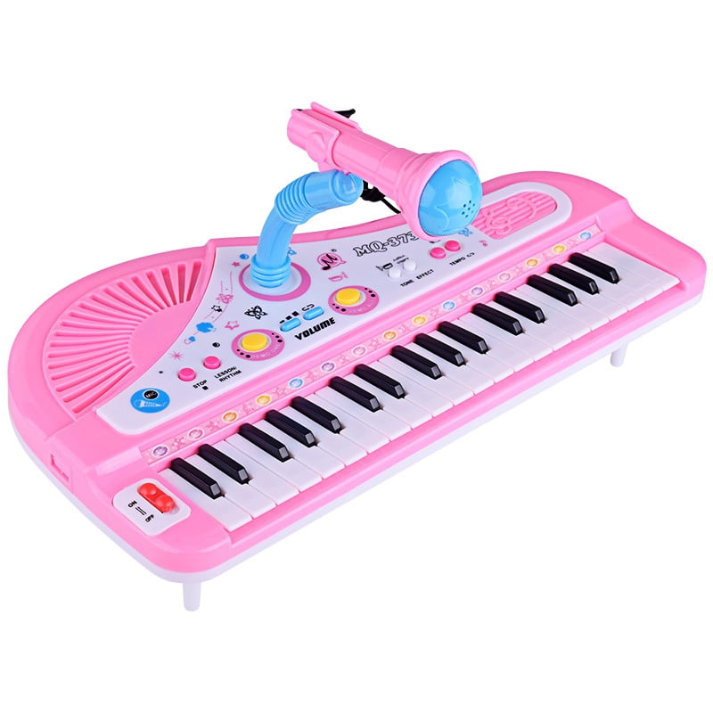 37 Keys Electronic Piano Baby Toys Playing Educational Kids Keyboard Microphone 