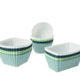thumbnail image 1 of Moule à Gâteau en Silicone 24 Pcs Réutilisable Carré Rectangle Moule à Muffins Moule de Cuisson Antiadhésif Tasse de Cuisson en Silicone Résistant à la Chaleur Mini Caissette à Cupcakes Sans BPA Va au Lave-Vaisselle pour Cupcakes Chocolat, 1 of 11