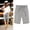 Gray, variant on Vivianyo HD Shorts for Women Summer Clearance Women's Summer Elastic Waist Drawstring Side Pocket Solid Color Short Pants 5/4
