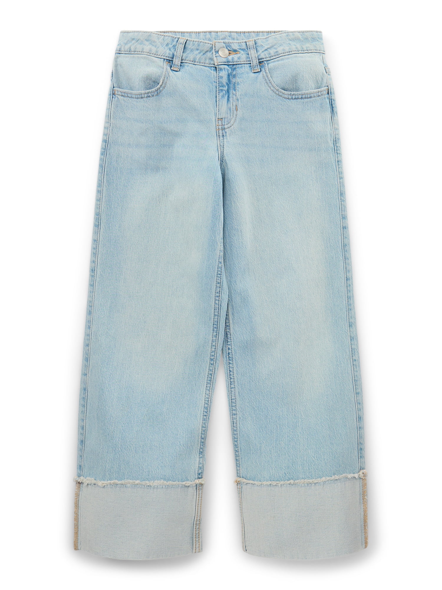 Weekend Academy Girls Cuffed Hem Jeans, Sizes 5-18
