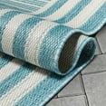 thumbnail image 7 of Well Woven Fallon Frankie Modern Stripes Blue 2'7" x 9'10" Runner Hi-Lo Indoor/Outdoor Rug, 7 of 7