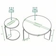 thumbnail image 6 of S-HOME Multi-Purpose Round Coffee Table and End Table Set with Sintered Stone Legs 32.68" & 16.93" Diameter for Home for Living Room, Black, 6 of 19