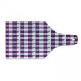 thumbnail image 1 of Plaid Cutting Board, Hearts Ying Yang Pattern Sign of Peace Pax Cultura Theme, Decorative Tempered Glass Cutting and Serving Board, Wine Bottle Shape, Magenta Lavender White, by Ambesonne, 1 of 1