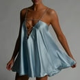 thumbnail image 1 of Fankiway Robe Aguichant Mode Unie Femme Décontractée Dos Nu Sans Manches Col en V Robe de Plage Grande Taille, 1 of 7