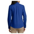 thumbnail image 2 of Womens Long Sleeve Carefree Poplin Uniforms Dress Cotton/Polyester Shirt True Royal 2X-Large, 2 of 6