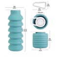 thumbnail image 4 of Botella de Agua Plegable de Silicona 600ml, Portátil para Viaje, Deporte y Senderismo, con Mosquetón, 151g, Libre de BPA, 4 of 7