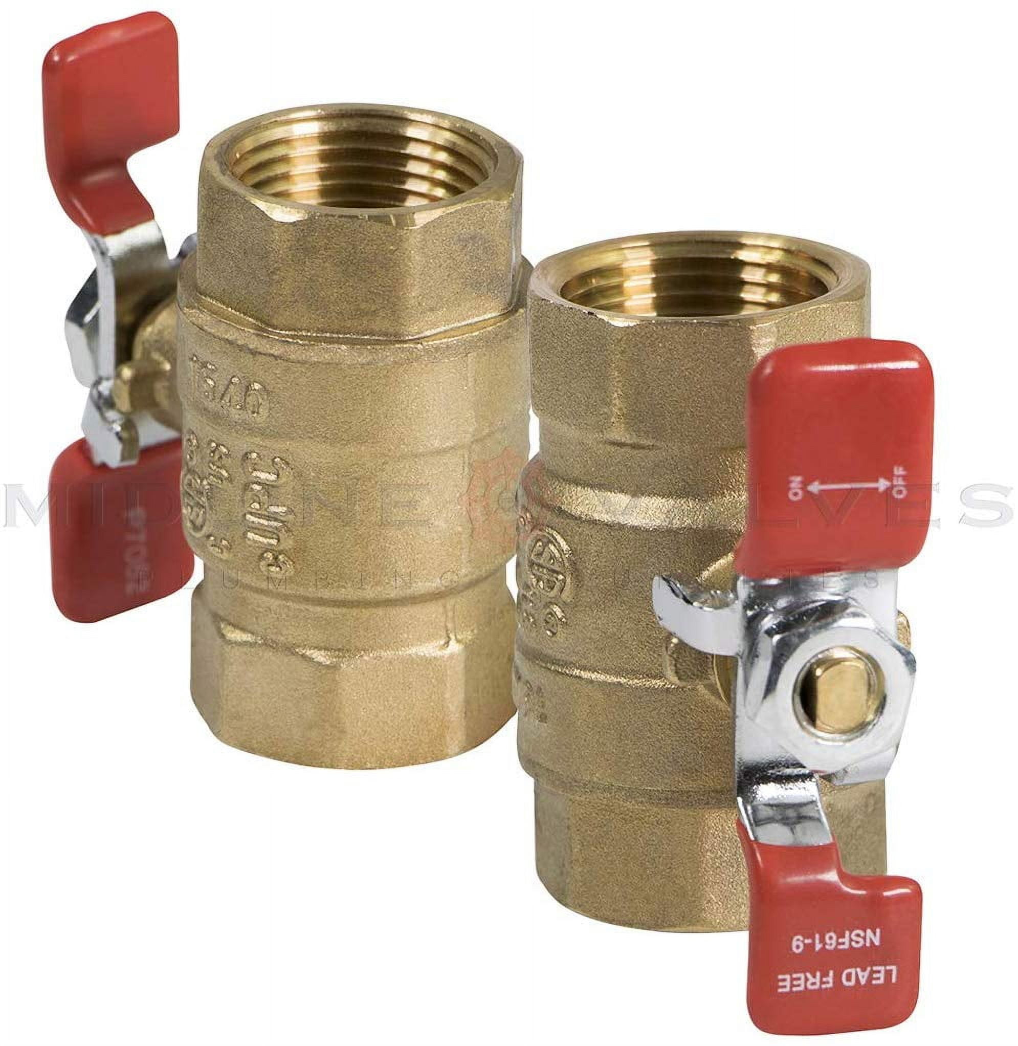 1/2 in. SWT x 1/2 in. SWT Premium Brass Full Port Ball Valve with T-Handle (10 Pack)
