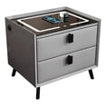 thumbnail image 1 of Buro Inteligente Mesa De Noche Organizador Recamara Mueble Acabado Mate Color Gris, 1 of 5
