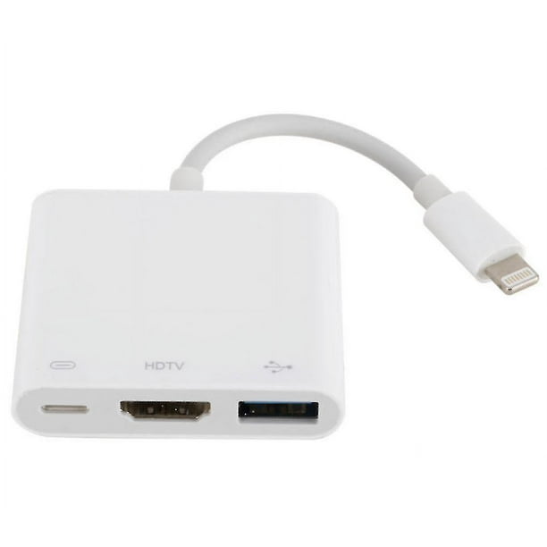 Adaptador Lightning a Otg Digital Av, convertidor Lightning a Hdmi + USB (hy)