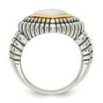 thumbnail image 2 of 14K Two-Tone Gold Ring Band Pearl Yellow M of Sterling Silver with 14k Mother, 2 of 6
