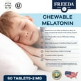 thumbnail image 6 of Freeda 2mg Melatonin Chewables Natural Sleep Aid Vegan Supplement Tablets for Kids and Adults, 60 Count, 6 of 6