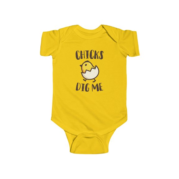 Easter Chicks Dig Me Cute Holiday Infant Bodysuit - Baby Easter Shirt Outfit