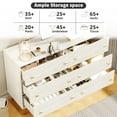 thumbnail image 4 of EDTara 6-Drawer Rustic Chest for Bedroom, 47.2" Wide Organizer With Vintage Bar Handles, Multi-Purpose Storage Dresser for Use In Bedroom, Hallway, or Living Space, 4 of 6