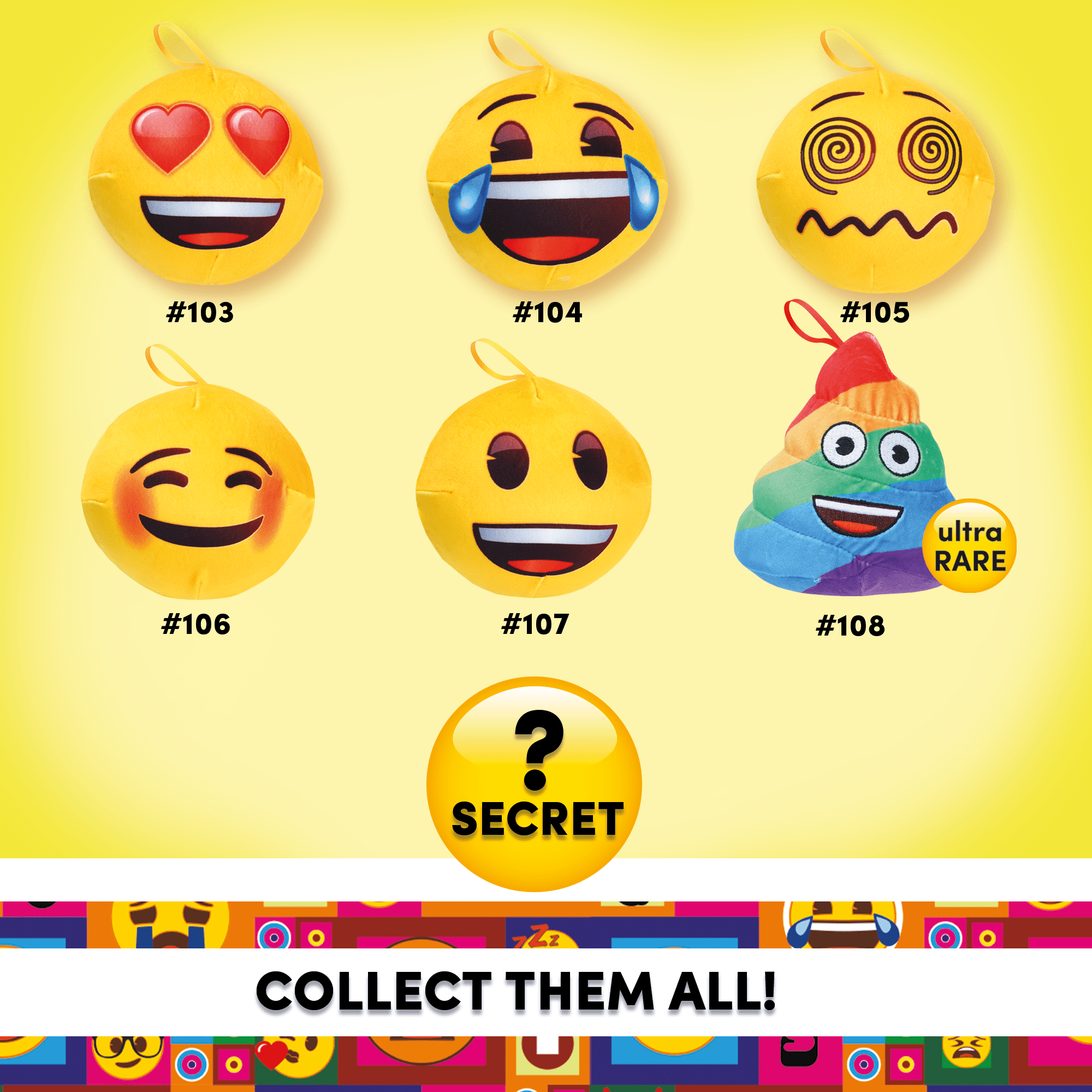 Miraball Surprises Emoji - Pack of 3, Blind Capsule Toys with Expandable Memory Foam Plush & Stickers - Fun Mystery Plush Balls for Kids Collectible Toy Surprises, Party Favors, Gifting