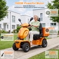 thumbnail image 5 of Nyddle 4-Wheel All-Terrain Mobility Scooter for Adults & Seniors,1000W Heavy Duty Electric Scooter,500 lb Weight Capacity,33-Mile Range,3-Speed,Orange, 5 of 14