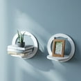 thumbnail image 4 of Wall Floating Shelf Nordic Style Storage Shelf Punch Free Planter Holder Shelf Bracket, 4 of 9