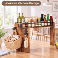 Wooden Spice Rack for Kitchen Storage, Type-1, 16.81 x 7.17 x 3.54 ...