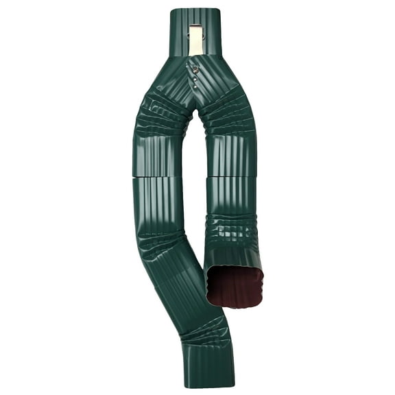 Inline Downspout Diverter for Rain Barrels (3X4, GRECIAN GREEN)