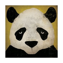 Trademark Fine Art 'Panda on Yellow' Canvas Art by Ryan Fowler