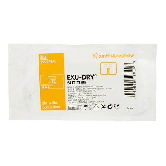 Smith & Nephew ExuDry Slit Tube Super Absorbent Dressing Gauze, Case of 50