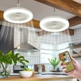 thumbnail image 4 of 30W LED Smart Fan Light, Enclosed Ceiling Fan with Remote Control, 3-Color Modes, 3-Level Wind, E26 Socket for Home, Living Room, Bedroom, 4 of 5