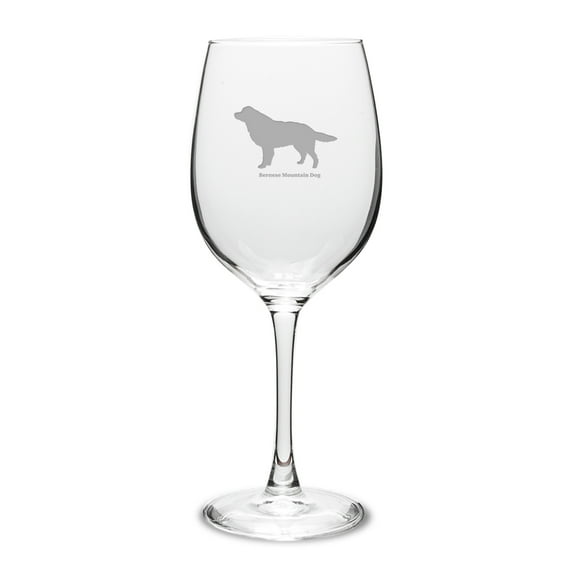 Bernese Mountain Dog 16 oz Classic White Wine Glass