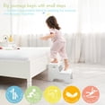 thumbnail image 4 of Wood Step Stool For Bathroom Sink  White Toilet Potty Small Girl Boy 2 Stepping With Handle Kitchen Counter Bedroom Closet, 4 of 6