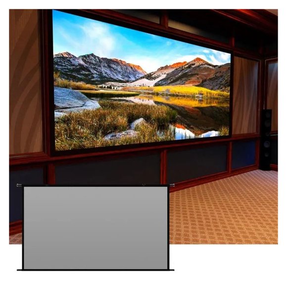 Portable Movie Screen For Outdoor Indoor Projector Screen 4K Foldable Wrinkle Free Front Rear Projection Presentation Screen ,Easy to Use