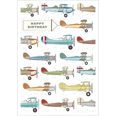Aviation Card - Quire Colorful Biplanes Aviation / Airplane Birthday Card for Anyone