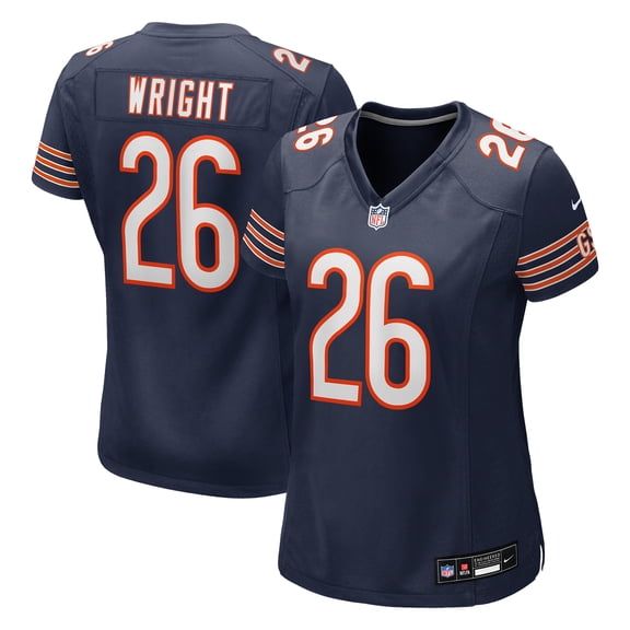 Women's Nike Nahshon Wright Navy Chicago Bears Team Game Jersey