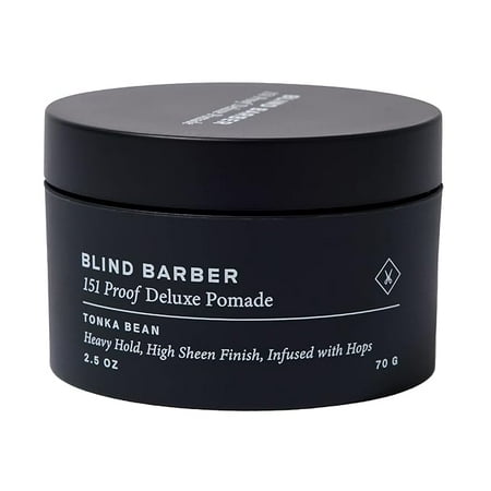 Blind Barber 151 Proof Premium Pomade - Structure & Styling Pomade for Strong Hold & High Shine - Water Based Hair Product for Men with Hops & Tonka Bean (2.5oz / 70g)