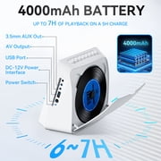 Portable DVD Player with 4000mAh rechargeable battery,Desktop CD/DVD Player Built-in Dueal Speakers,Support Bluetooth/AUX/AV/USB Connection, 7-Inch 1024*600 HD Screen