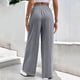 thumbnail image 5 of Gibobby pantalones de mujer de vestir Pantalones casuales deportivos holgados de pierna recta Pantalones anchos de color sólido de talle medio (Gris, M), 5 of 5