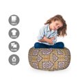 thumbnail image 2 of Traditional Storage Toy Bag Chair, Ethnic Moroccan Motifs Abstract Geometric and Flowery Shapes in Patchwork Style, Stuffed Animal Organizer Washable Bag, Large Size, Multicolor, by Ambesonne, 2 of 3