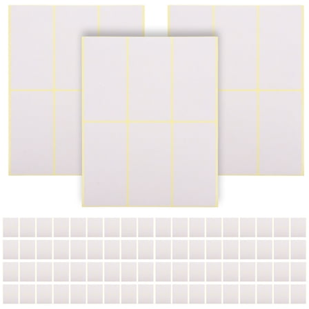 KALLORY Blank Adhesive Labeling Tags White 180 Pieces Stickers for Organizing and Office Use
