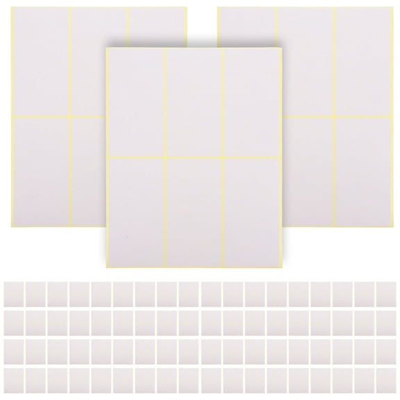 KALLORY Blank Adhesive Labeling Tags White 180 Pieces Stickers for Organizing and Office Use