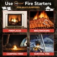 thumbnail image 5 of FireFlame Quick Instant Fire Starter - 100% Waterproof All-Purpose Indoor & Outdoor FireStarter, for Charcoal Starter, Campfire, Fireplace, Firepit, Smoker, Odorless & Food Safe - 100 Pouches in Bag, 5 of 6