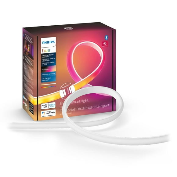 Tira Inteligente Philips Hue Gradient luz multicolor extensión 1 metro Compatible con Alexa