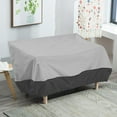 thumbnail image 3 of Waterproof Chair Cover Furniture Dustproof Foldable Covers Bench Adjustable Drawstring Protector Organizer Outdoor Lawn Grey + black, 3 of 9