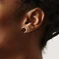 thumbnail image 3 of 14k Yellow Gold 8.2mm Heart Garnet earring - 8mm, 3 of 6