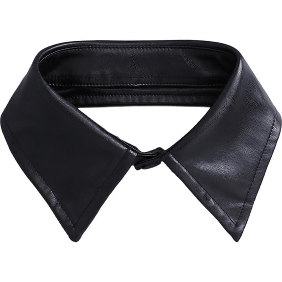 PU Leather Fake Collar Vintage Detachable Shirt Collar For Women Blouse Sweater False Collar Lapel Neck Collar for Clothes