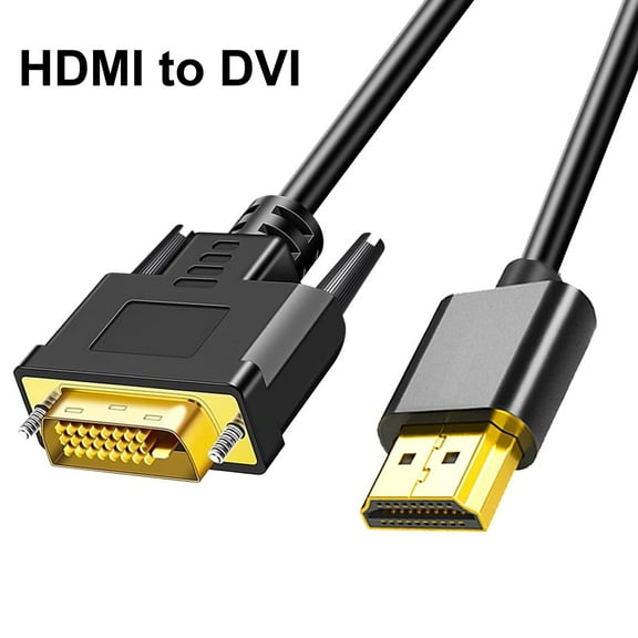 HDMI A to DVI Adapter Cable 6ft, Bi-Directional 1080P HDMI to DVI-D Cable Male to Male, High-Speed Gold-Plated for Raspberry Pi, Roku, X-Box One, PS3/4/5, Graphics Card