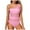 Red, variant on QHFBli Womens One Shoulder One Piece Bathing Suits Neon Color Block Swimsuits Mesh Swimwear