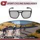 thumbnail image 3 of 1 juego de gafas de montar para motocicleta anti-reflejo Tri-Acetato de Celulosa TR gafas de sol de ciclismo lente gris claro marco negro gris, 3 of 6